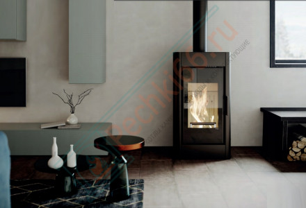 Печь-камин Solum, красная сталь (Defro-Home) 9кВт