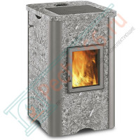 Печь-камин Карелочка серпентинит антик-бархат, с плитой (TalkoRus)