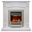 Электрический каминокомплект Sorrento угловой - Белый дуб с очагом Chesford