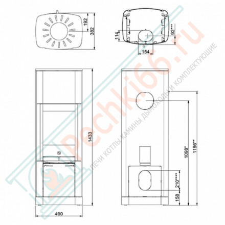 Печь-камин Scan 65-9 HT (Scan)
