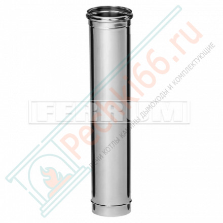Дымоход L=1м (НЕРЖ-430/1,0) d-150 (Ferrum HF Plus)