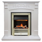 Электрический каминокомплект Sorrento угловой - Белый дуб с очагом Cavendish