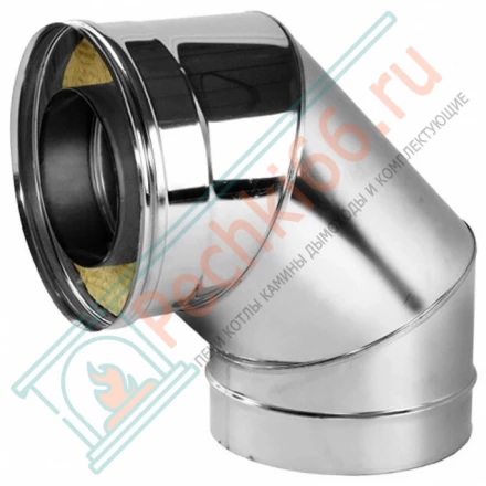 Отвод 90° V50R с изол (AISI-321/0,8-ОЦИНК-RAL/0,5) d-150/250 (Вулкан)