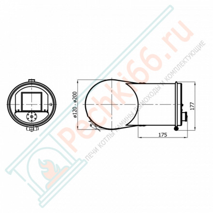 Редуктор силы тяги, с хомутом для крепления на трубах от 120 до 200 мм RCR-CH (Darco)