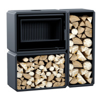 Печь-камин Легго ПК 7454, нижний и боковой дровник (Астов)