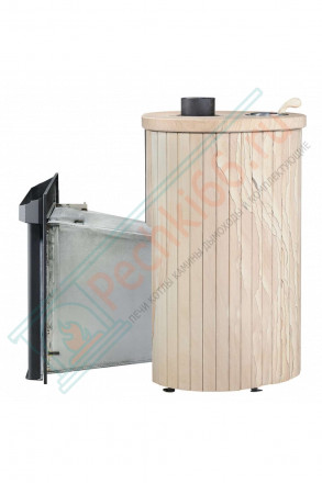 Дровяная банная печь Макси ПФ "Окаменевшее дерево перенесённый рисунок" (Ферингер)