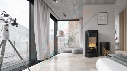 Печь-камин Orti, черная сталь (Defro-Home) 9кВт