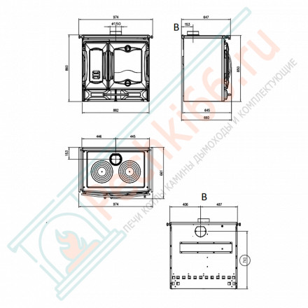 Печь с варочной поверхностью Suprema, цвет бежевый (La Nordica)