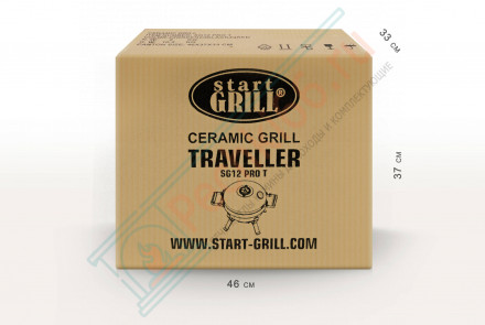 Керамический гриль TRAVELLER SG12 PRO T, 30,5 см / 12 дюймов (красный) (Start Grill)