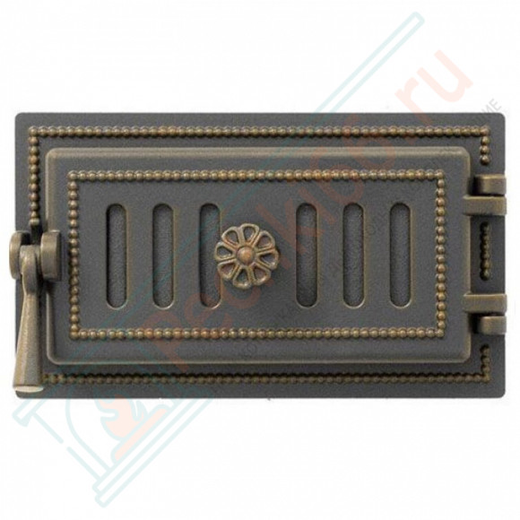 Дверца поддувальная чугунная 236, бронза (Везувий) в Ростове-на-Дону