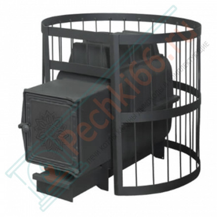 Чугунная печь для бани ПароВар 22 сетка-прут К211 (FireWay) до 24 м3
