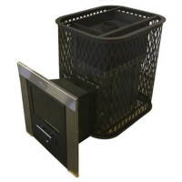 Чугунная печь для бани Торнадо 20М2 А Мини, с Т/О, дверца со стеклом (Компакт) до 20 м³