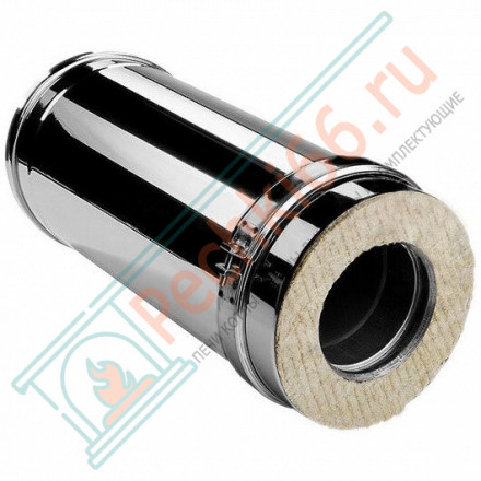 Сэндвич труба V50R с изол L=500 (AISI-321/0,8-ОЦИНК-RAL/0,5) d-130/230 (Вулкан-Cerablanket)