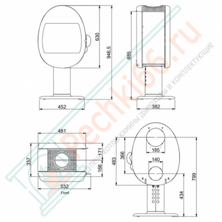 Печь-камин Scan 66-2 Pedestal BP (Scan)