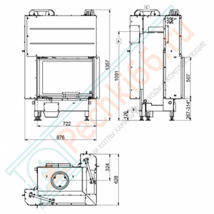 Каминная топка Scan 5004 FR (Scan)