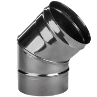 Отвод 45° без изол (НЕРЖ-321/0,8) d-200 (Дымок-Lux) Отвод 45° без изол (НЕРЖ-321/0,8) d-200 (Дымок-Lux)