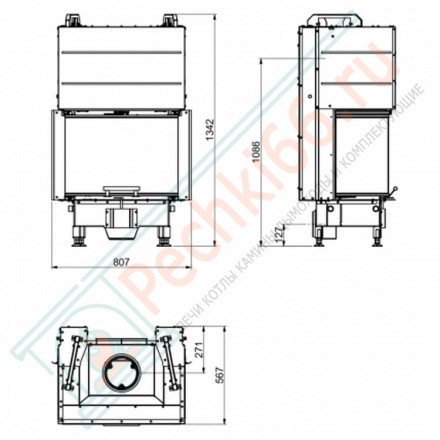 Каминная топка Scan 5004 FRL (Scan)