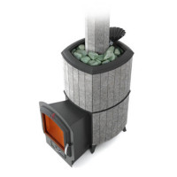 Печь для бани Альфа Гардарика Inox ЧДБСЭ ЗК серый гранит (T.M.F) до 24 м3