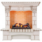 Каминокомплект электрический Pierre Luxe угловой - Слоновая кость / Шампань с очагом Cassette 600 NH (Dimplex)