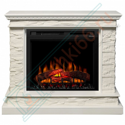 Электрический каминокомплект Calgary - Белый / Сланец белый с очагом XHD28L-INT (Dimplex)