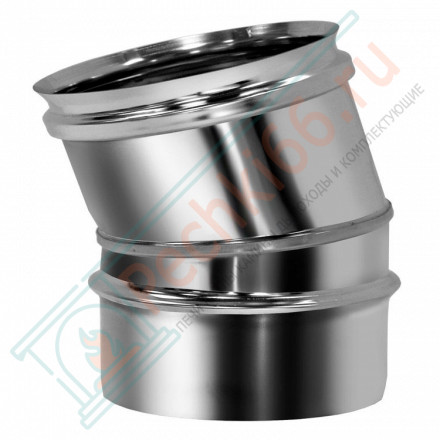 Отвод одностенный 15° (AISI-321/0,8мм) d-200 (Вулкан)
