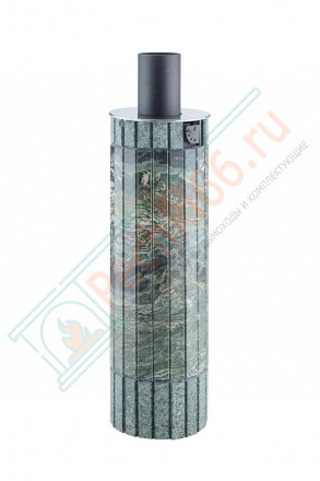 Дымоход - экономайзер Жадеит перенесённый рисунок + бучардированный жадеит, d-115, L=1000 мм (Feringer)