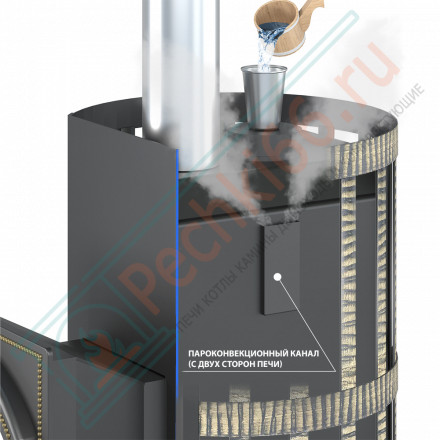 Печь для бани Скиф 28 Стандарт (ДТ-4) Парогенератор 2022 (Везувий)