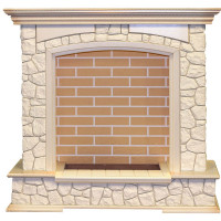 Портал Preston - Слоновая кость с патиной / Кирпич (Высота 1130мм)