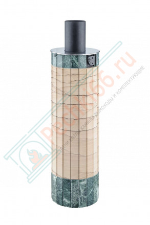 Дымоход - экономайзер Окаменевшее дерево перенесённый рисунок + Змеевик, d-115, L=1000 мм (Feringer)