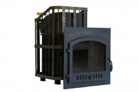 Чугунная печь для бани"Сибирь-25" (дверка 700х700) с закрытой каменкой (Сибирь-Премиум)