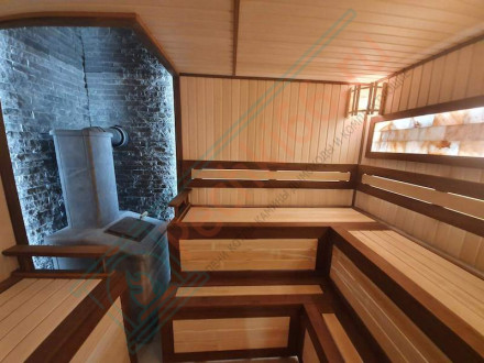 Чугунная печь для бани Комплект GFS ЗК 18 (П) Президент 850/50 Талькохлорит (ТехноЛит)