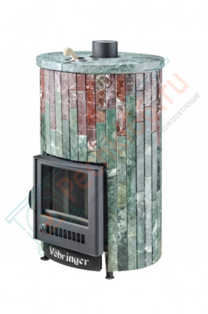 Дровяная банная печь Ферингер УЮТ-18 "Змеевик + Россо Леванте" до 18 м³