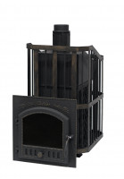 Чугунная печь для бани"Сибирь-25" (дверка 545х545) с закрытой каменкой (Сибирь-Премиум)