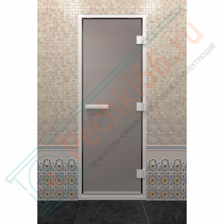 Стеклянная дверь DoorWood Хамам Сатин 210х80 (по коробке)