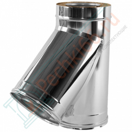 Тройник 45° V50R с изол (AISI-321/0,8-AISI-304/0,5) d-160/260 (Вулкан-Cerablanket)