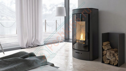 Печь-камин Orti, красная сталь (Defro-Home) 9кВт