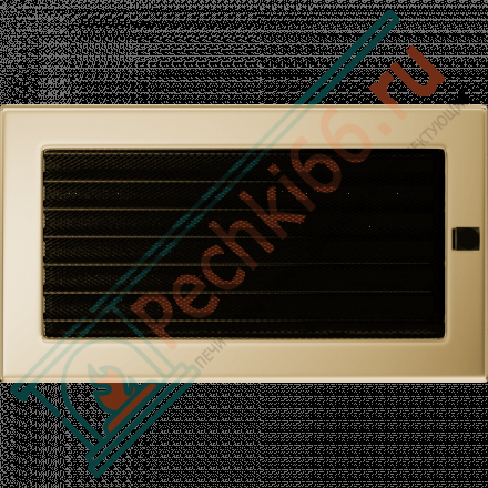 Вентиляционная решетка для камина с жалюзи 170х300, позолоченная (FireWay)