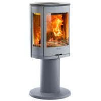 Печь-камин 880:5 Style, верх нержавеющая сталь, шлифовка, цвет серый (Contura)
