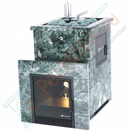 Печь для бани Анапа-М2 в змеевике с открытым верхом (ИзиСтим)