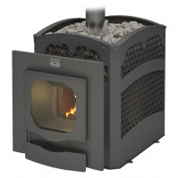 Чугунная банная печь Былина-Сетка 24 Ч панорама (Теплодар)