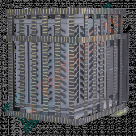 Чугунная печь для бани Гефест GFS ЗК 18 в сетке (ТехноЛит)