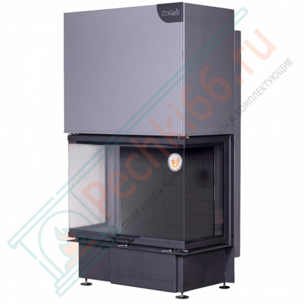 Каминная топка Дельта 800 B три стекла принтинг черный шамот (Экокамин)