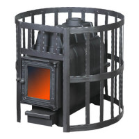 Чугунная печь для бани ПароВар 22 сетка-ковка К201, б/в (FireWay) до 24 м3