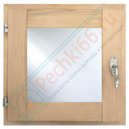 Окно для бани 500х500 мм, ольха, стеклопакет