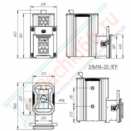 Печь для бани Эльма - 20 ЛГ (Теплодар)