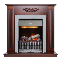 Каминокомплект Lumsden - Махагон коричневый антик с электроочагом Danville Chrome FB2