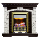 Электрический Каминокомплект Glasgow - Венге / Белый с очагом Danville Antique Brass FB2 Электрический Каминокомплект Glasgow - Венге / Белый с очагом Danville Antique Brass FB2