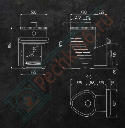 Печь для бани Малютка ПФ (Лайн) (Ферингер)