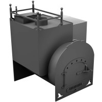 Печи для бани с баком для воды 60 л Горыныч Мини З/К, закрытая каменка ТермоСфера