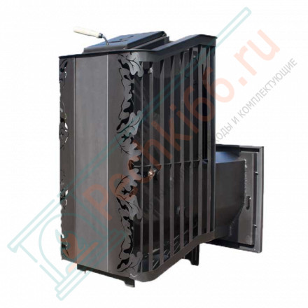 Печь для бани Терма Каменка мини удлиненная топка панорама (Варвара)